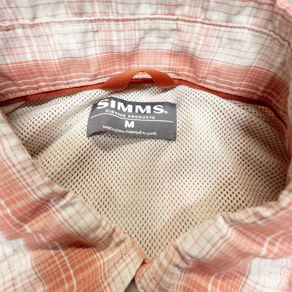 Simms Orange Plaid Performance Button-Up Jacket - Picture 6 of 7